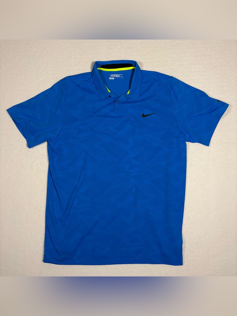 Nike Golf Tour Performance Men's Blue Short Sleeve Dri-Fit Polo Size XXL #T0140
